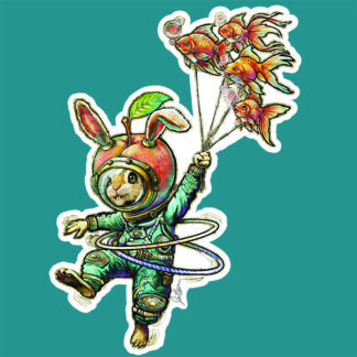 2026 OCF Sticker - Bunny with Balloons